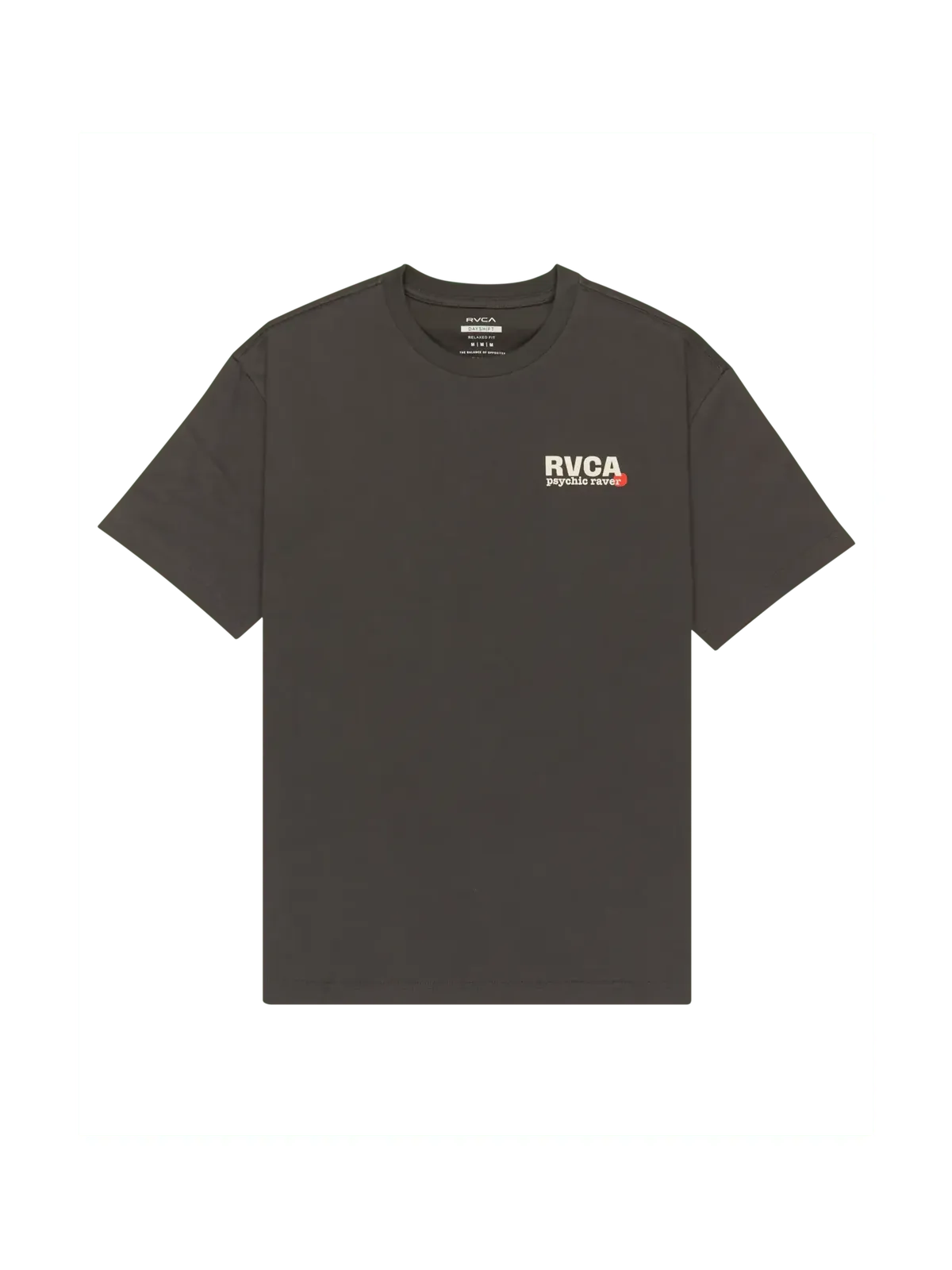 Teeshirts Rvca The Fool Ss Tee Garage Blue, vue de face a plat