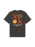 Teeshirts Rvca The Judgement Ss Tee Garage Blue, vue de dos a plat