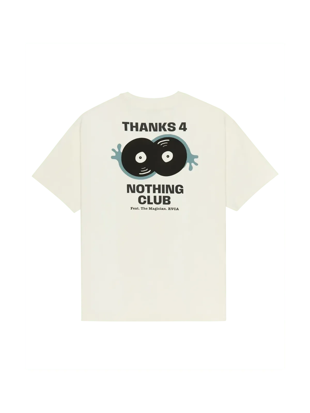 Teeshirts Rvca The Magician Ss Tee Antique White, vue de dos a plat