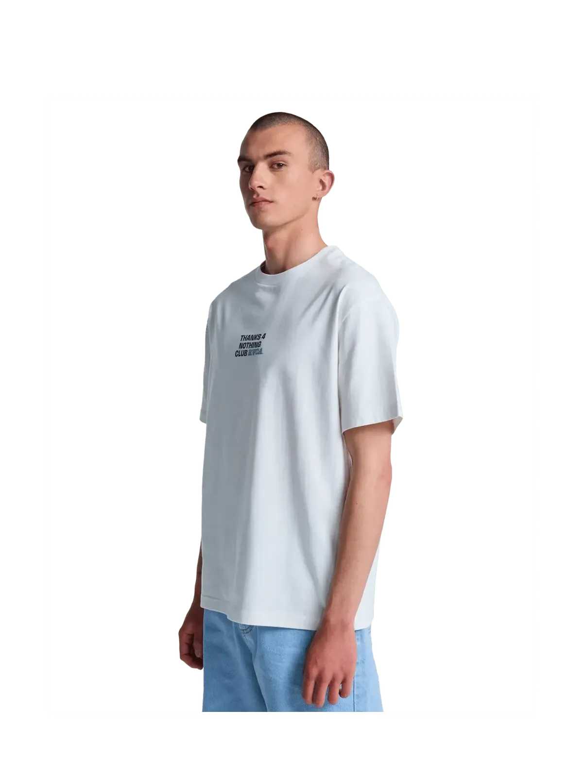 Teeshirts Rvca The Magician Ss Tee Antique White, vue porté de ¾