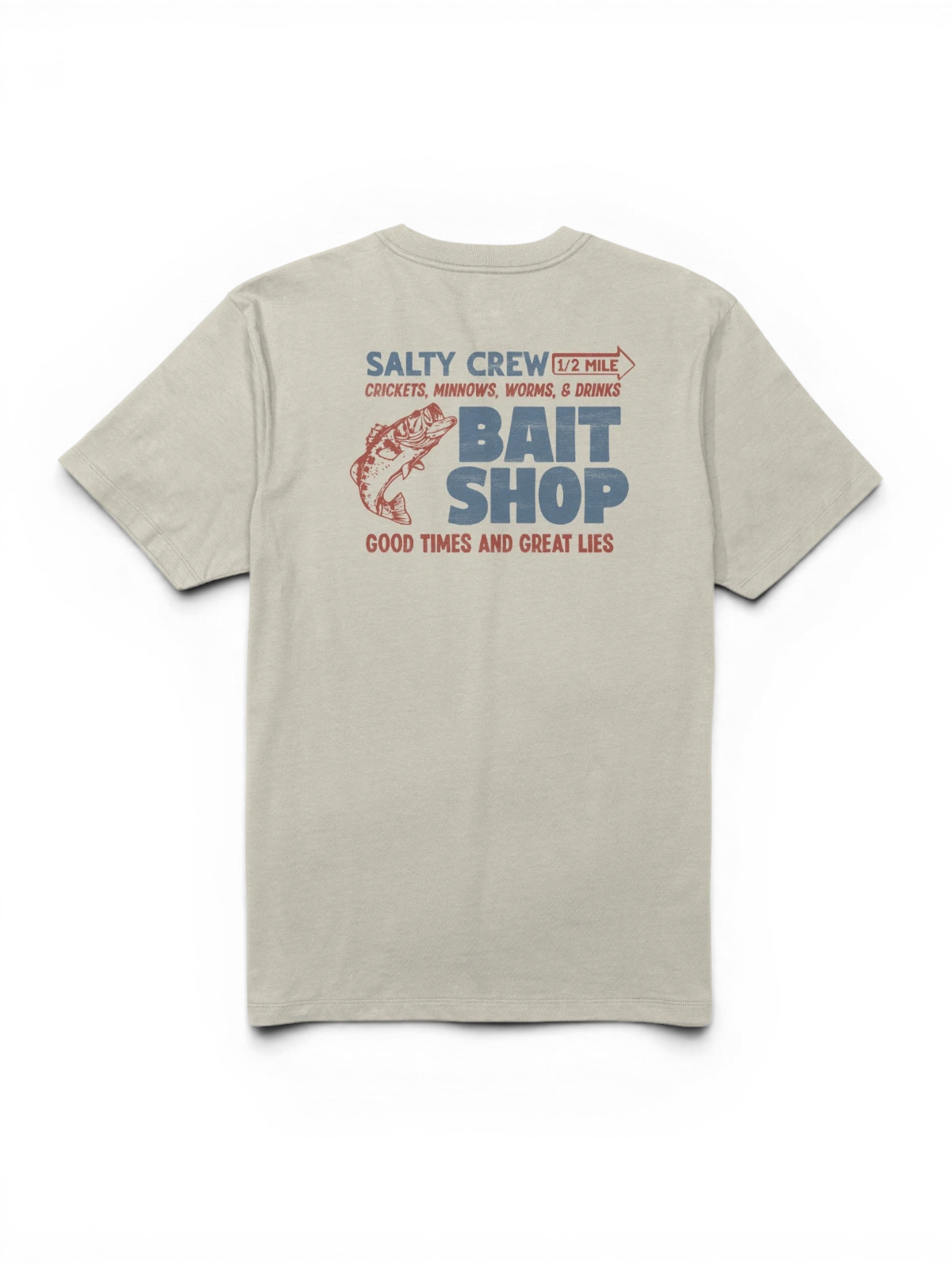 Teeshirts Salty crew Bait Shop Ss Tee Moonbeam, vue à plat arrière