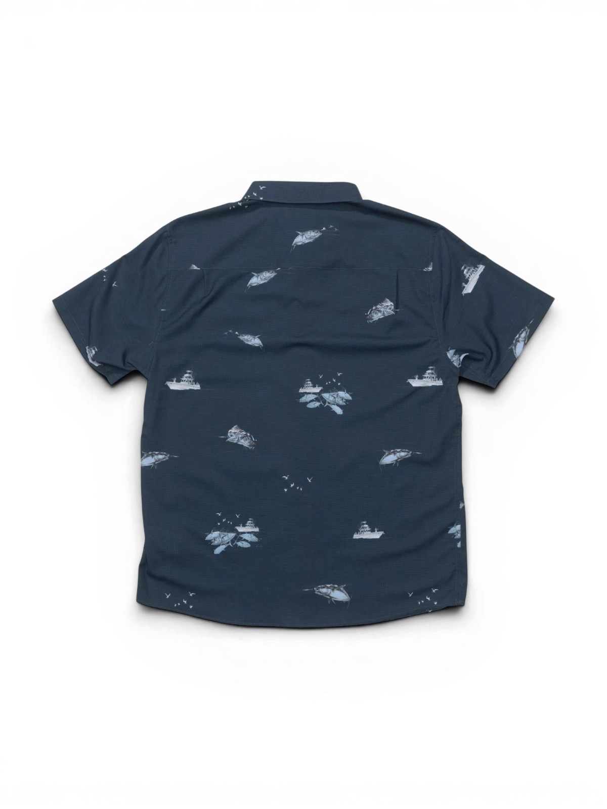 Chemises Salty crew Breezer Perf Button Up Midnight Navy, vue à plat arrière