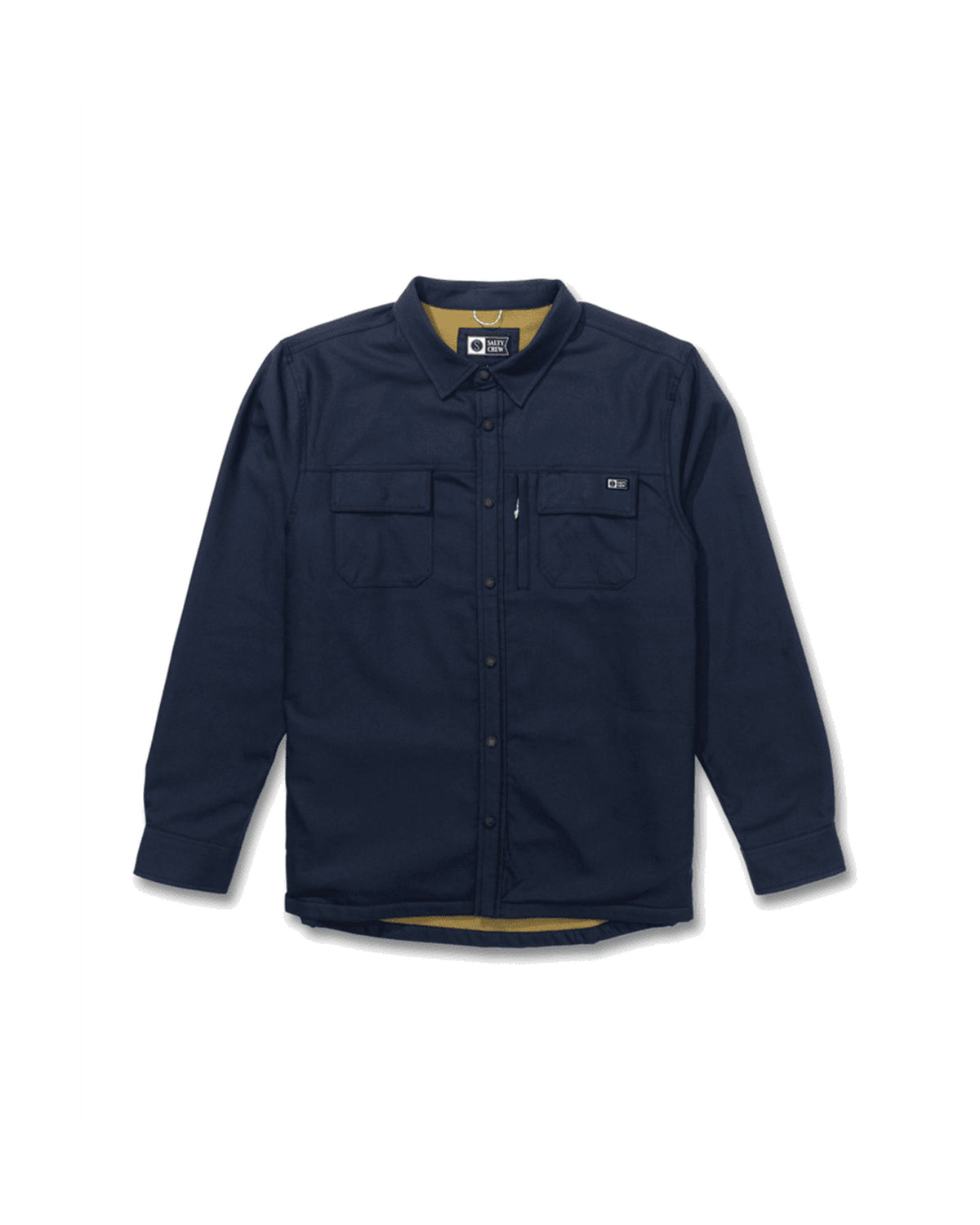Chemises Salty crew Fathom Ls Tech Shacket Midnight Navy, vue de face