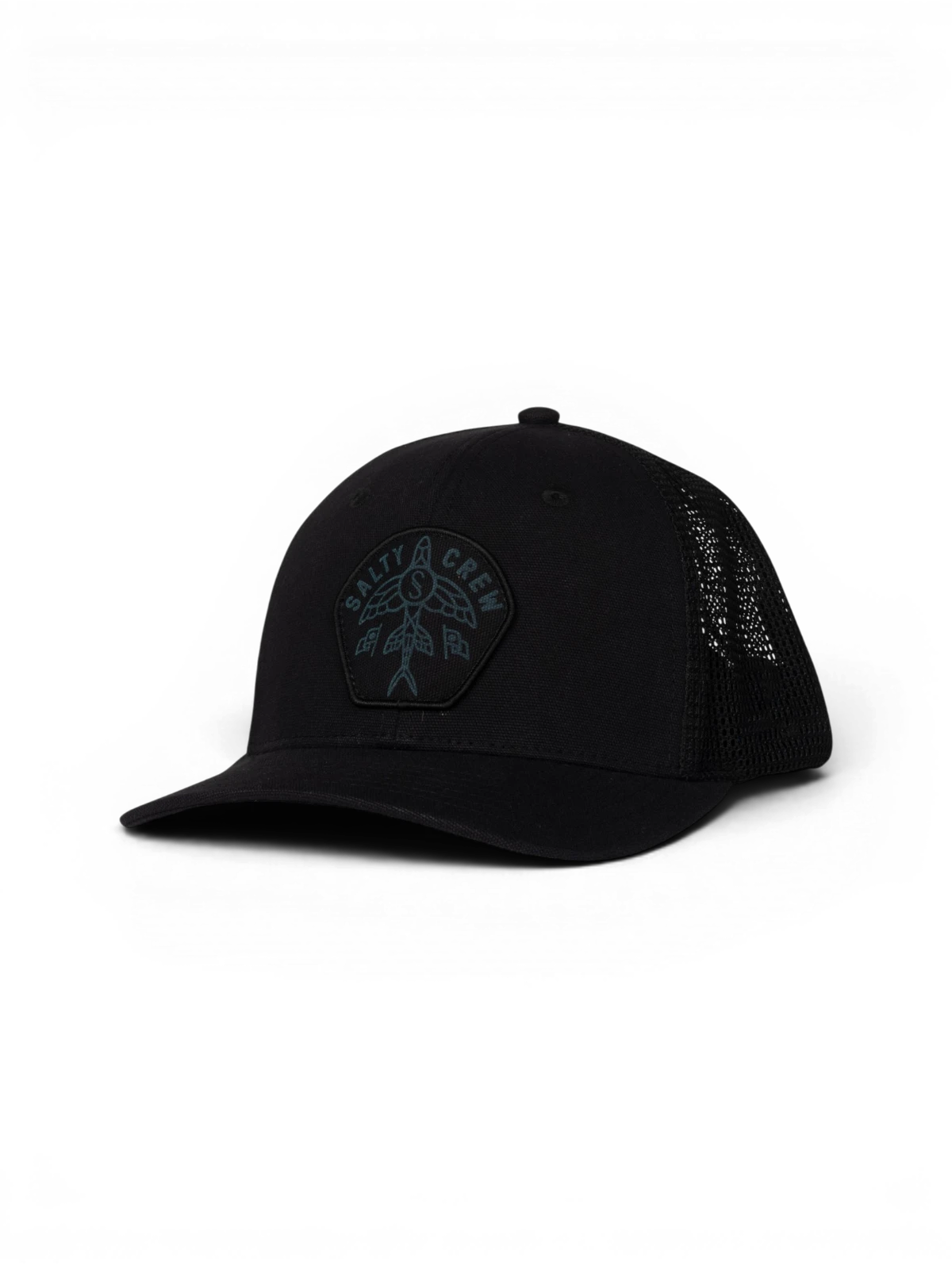 Casquettes Salty crew Flyer Ops Trucker Black, vue 3/4 avant