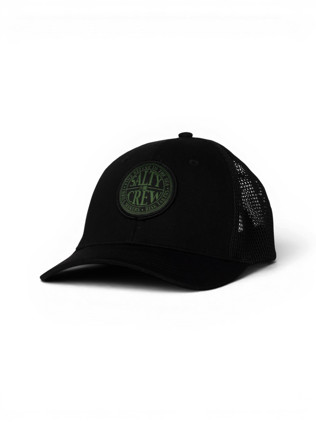 Casquettes Salty crew Global Trucker Black, vue 3/4 avant
