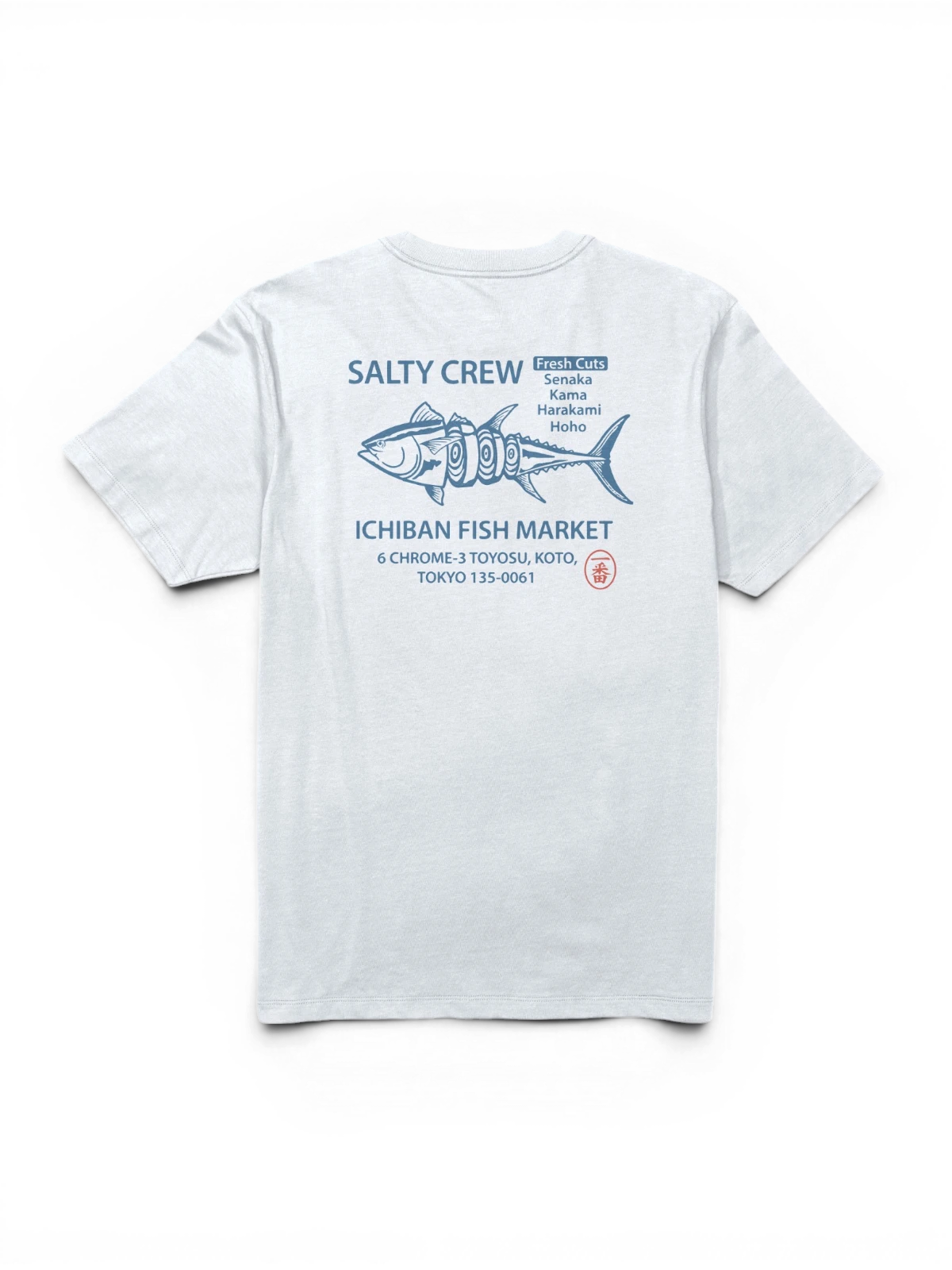 Teeshirts Salty crew Ichiban Ss Tee White, vue à plat arrière