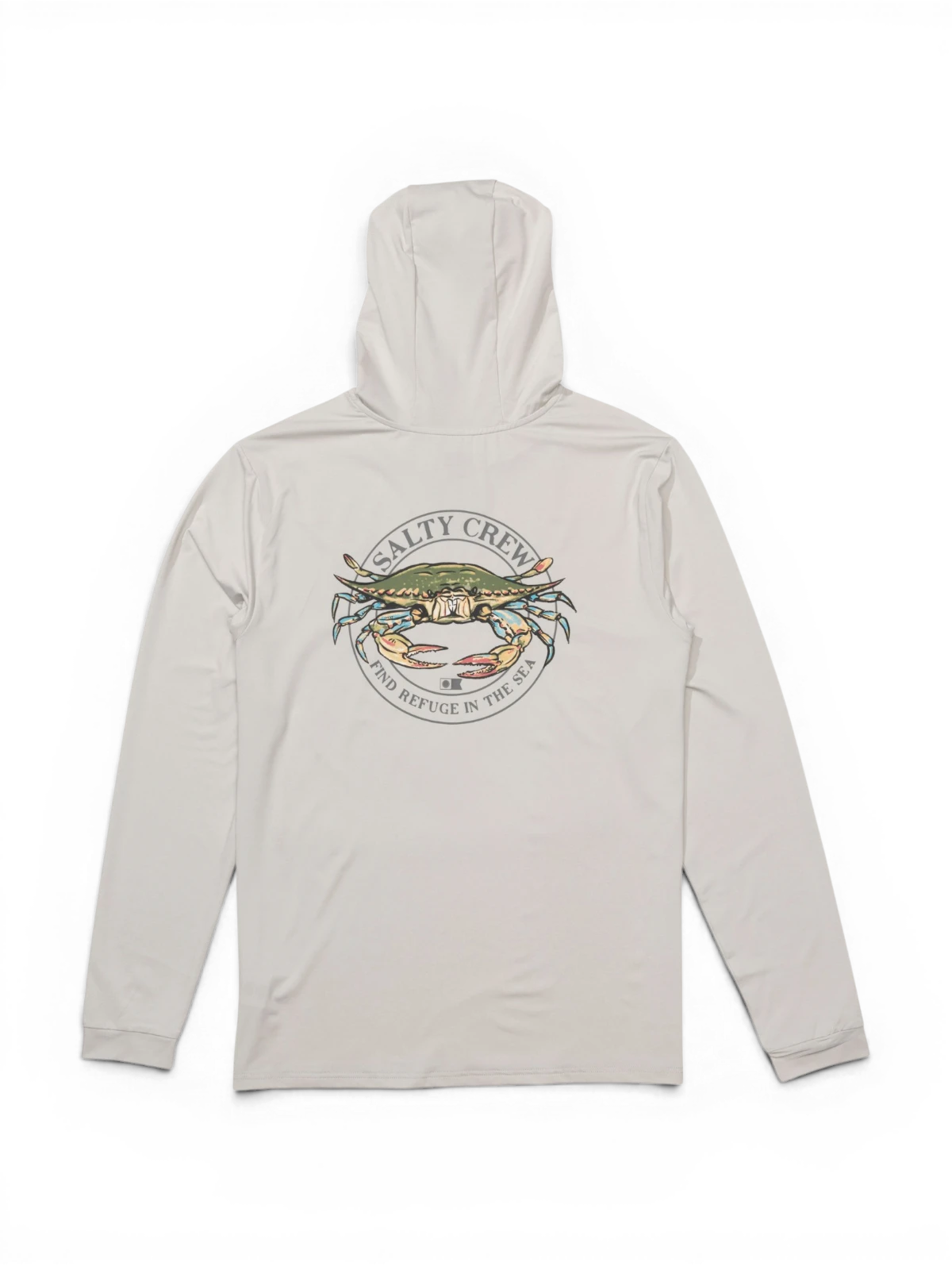 Sweatshirts Salty crew Jimmy Hooded Sunshirt Athletic Heather, vue à plat arrière