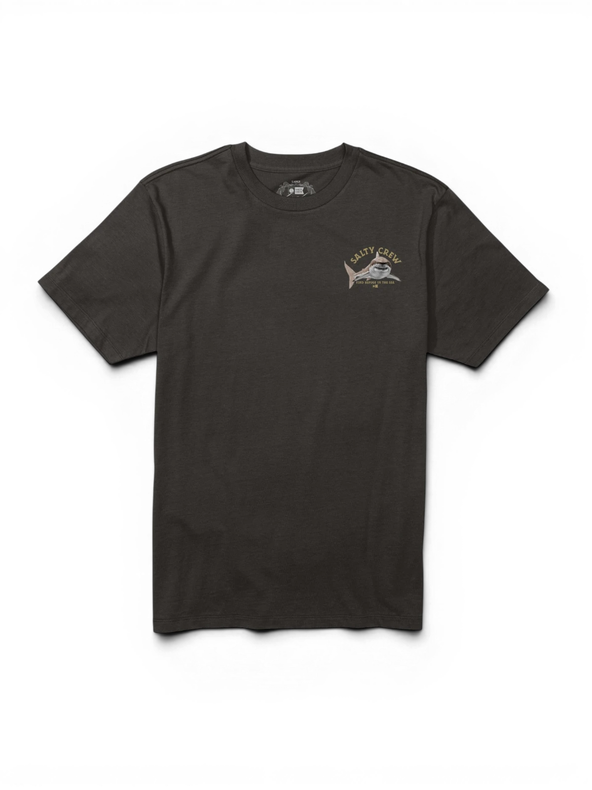 Teeshirts Salty crew Lurking Ss Tee Black, vue à plat avant