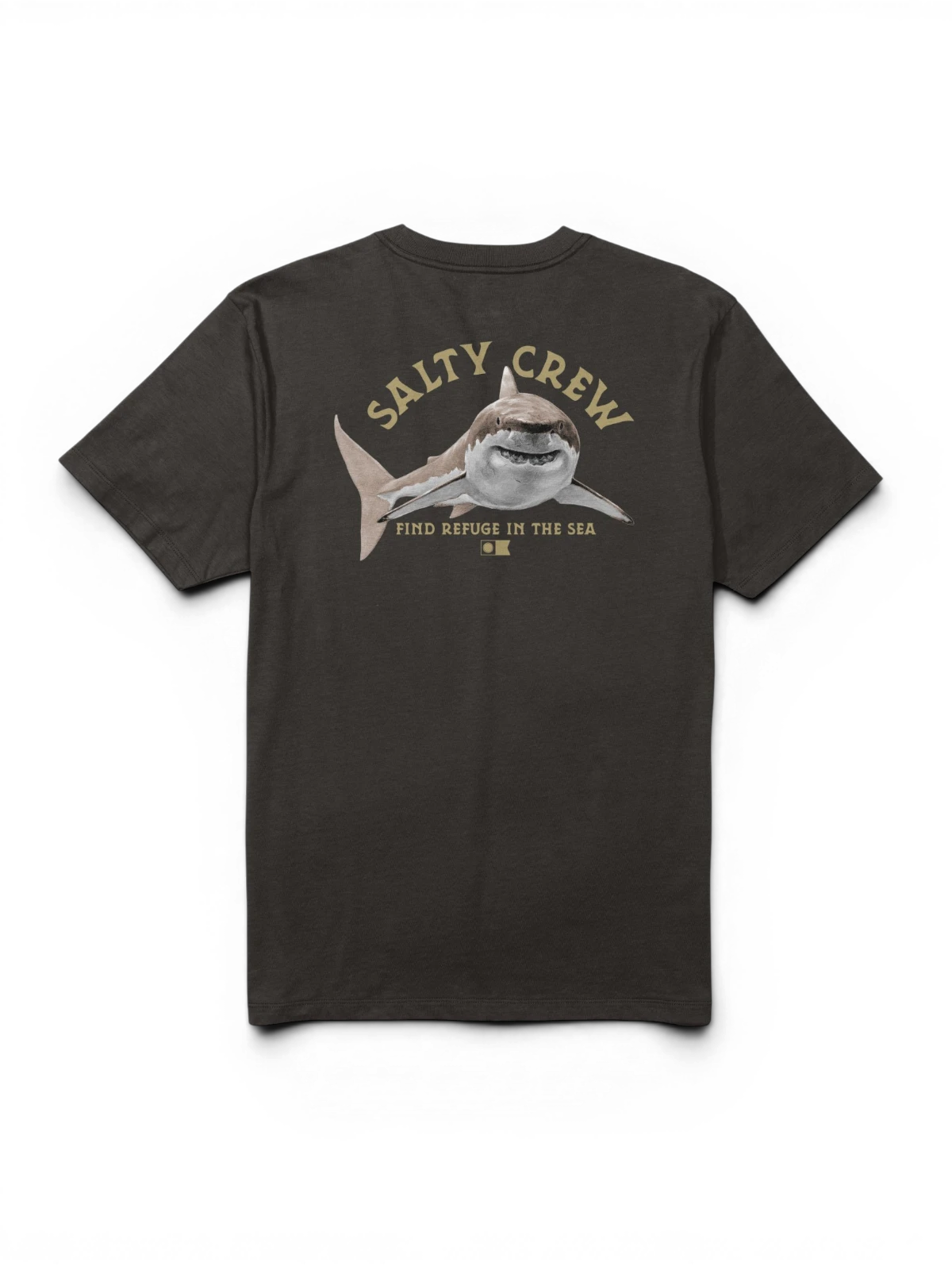 Teeshirts Salty crew Lurking Ss Tee Black, vue à plat arrière