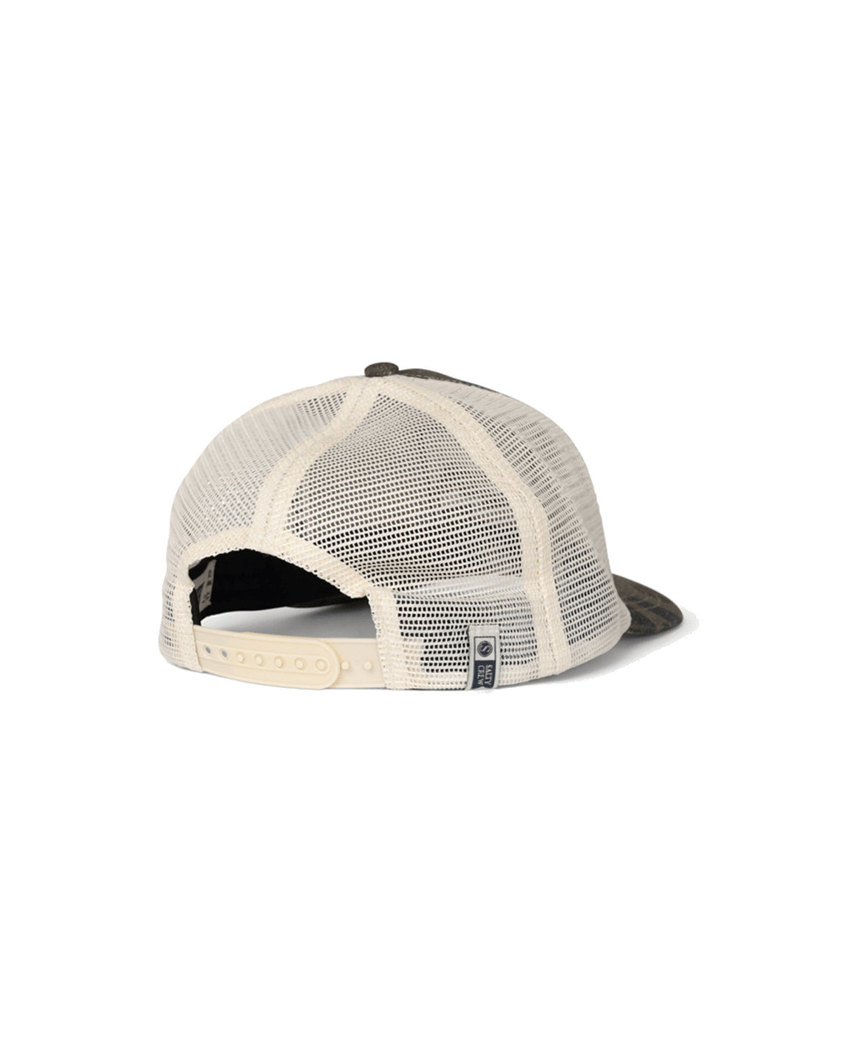 Casquettes Salty crew Striper Trucker Sand Camo, vue de ¾ dos