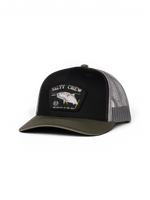 Salty crew Surface Retro Trucker Black/Olive - Casquettes