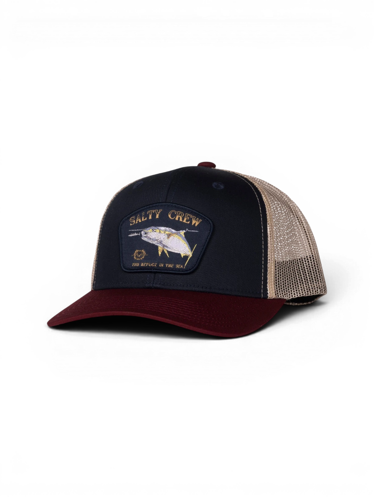 Casquettes Salty crew Surface Retro Trucker Navy/Red, vue 3/4 avant