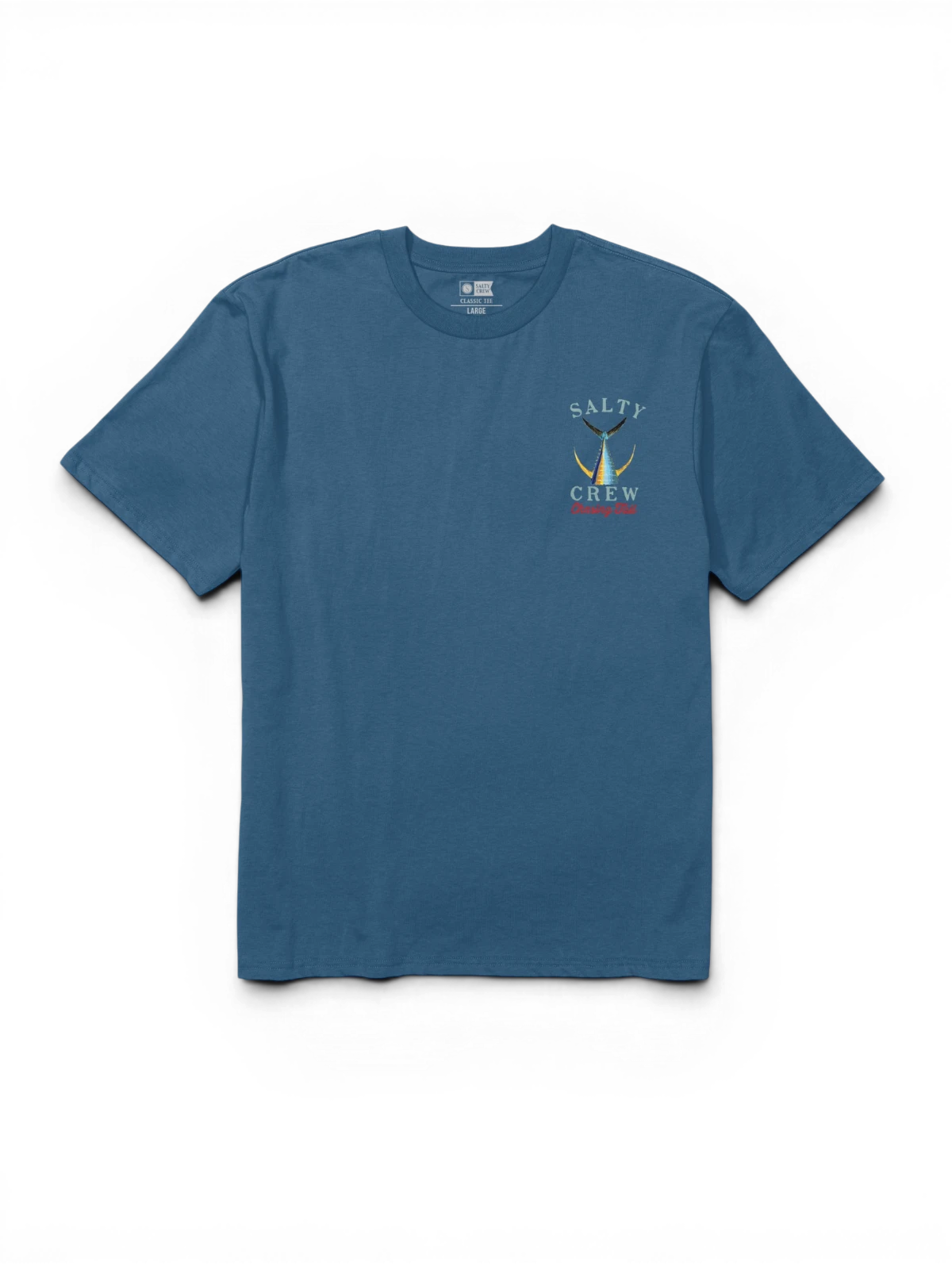 Teeshirts Salty crew Tailed S/S Tee Cast Blue, vue à plat avant