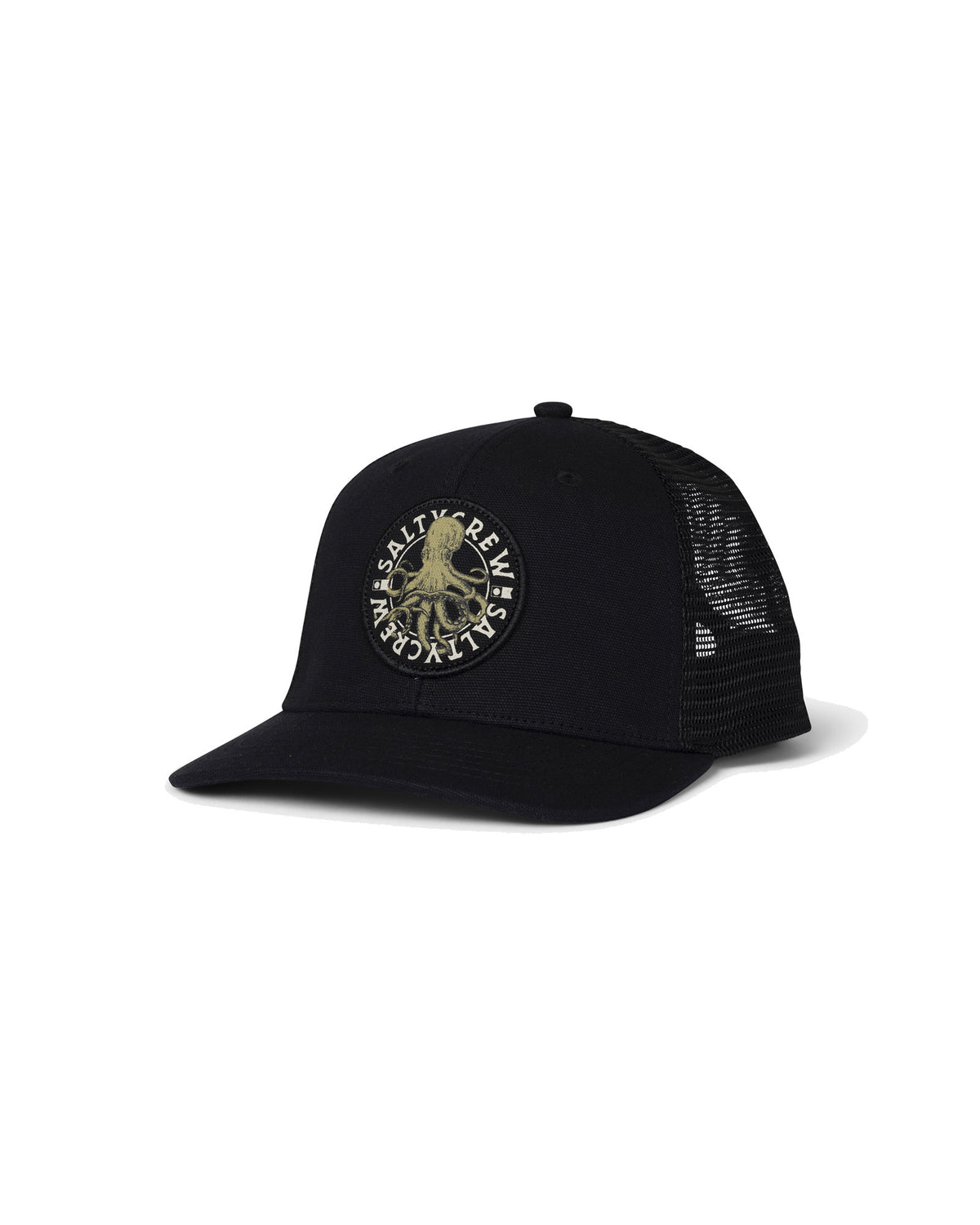 Casquettes Salty crew Tentacles Boys Retro Black, vue de ¾ face