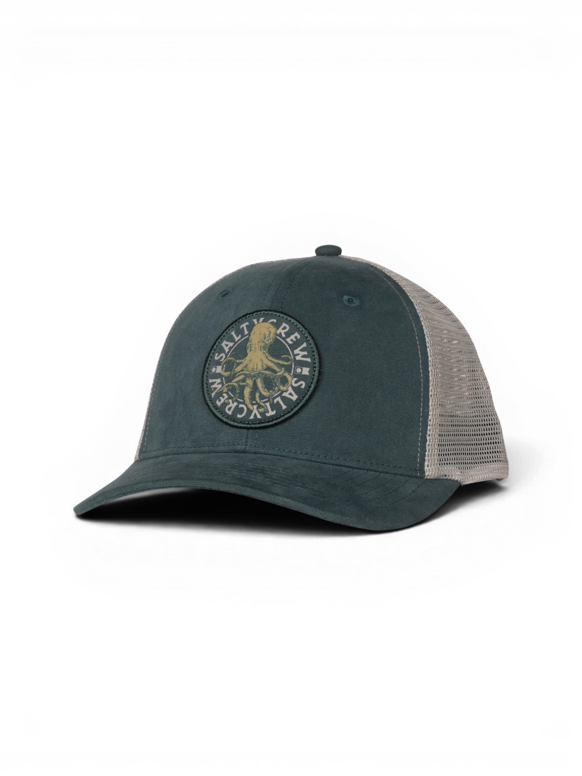 Casquettes Salty crew Tentacles Retro Trucker Dark Hydro, vue 3/4 avant