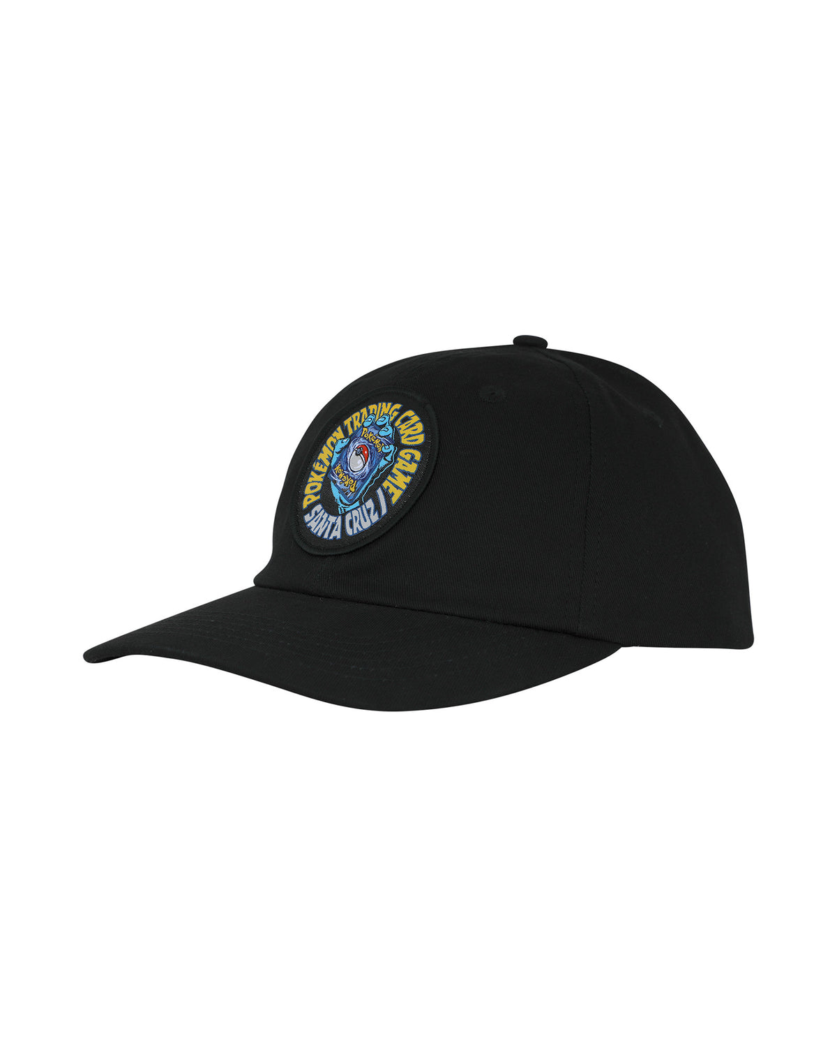 Casquettes Santa Cruz Cap Pokémon Tcg Hand Snapback Black Black, vue de ¾ face