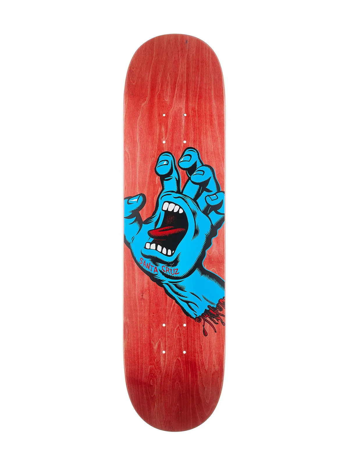Planches de skate   Santa Cruz Deck Screaming Hand 8.0 X 31.6, vue de dessous