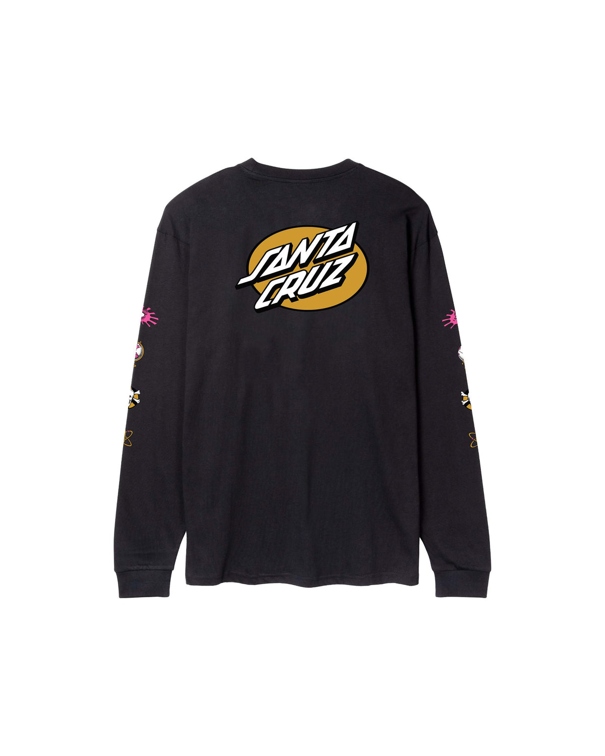Teeshirts Santa cruz Knibbs Cryptic Ls T-Shirt Black, vue de dos