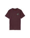 Teeshirts Santa cruz Scourge Dot T-Shirt Dark Plum, vue de face