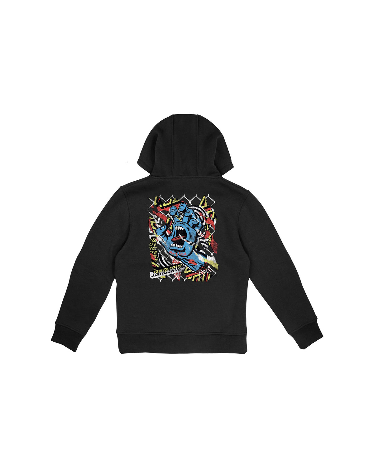 Sweatshirts Santa cruz Youth Damaged Hand Hood Black, vue de dos
