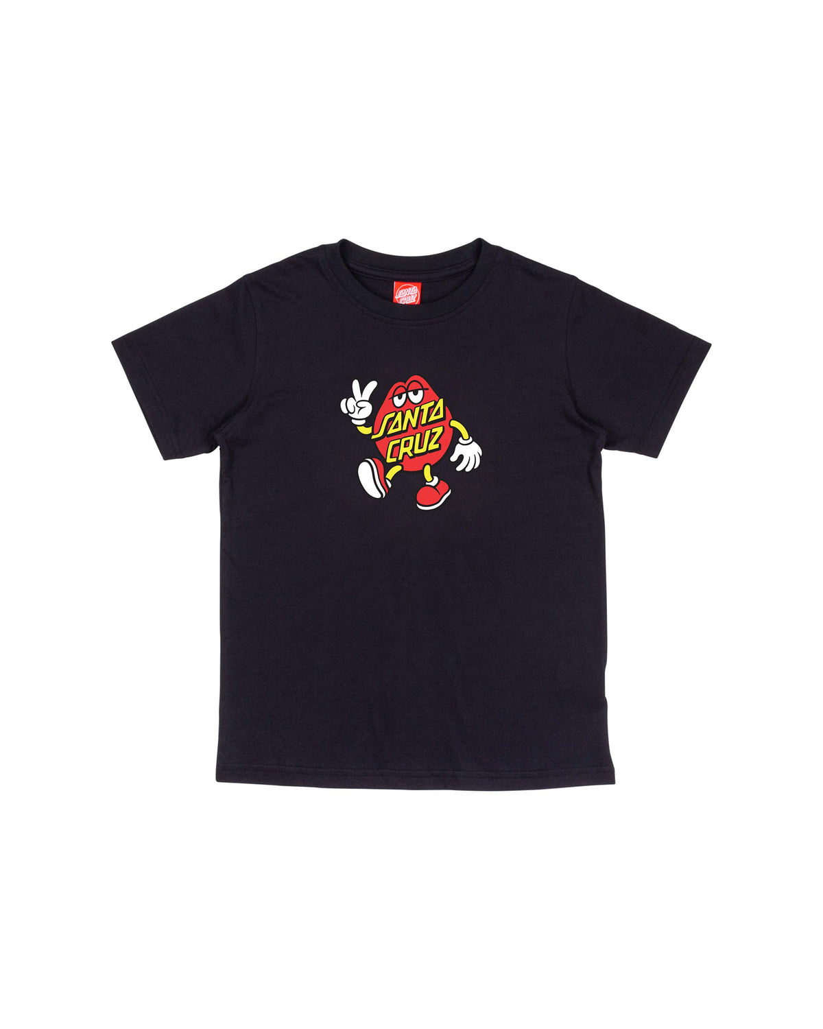 Teeshirts Santa cruz Youth Dot Guy Tte T-Shirt Black, vue de face