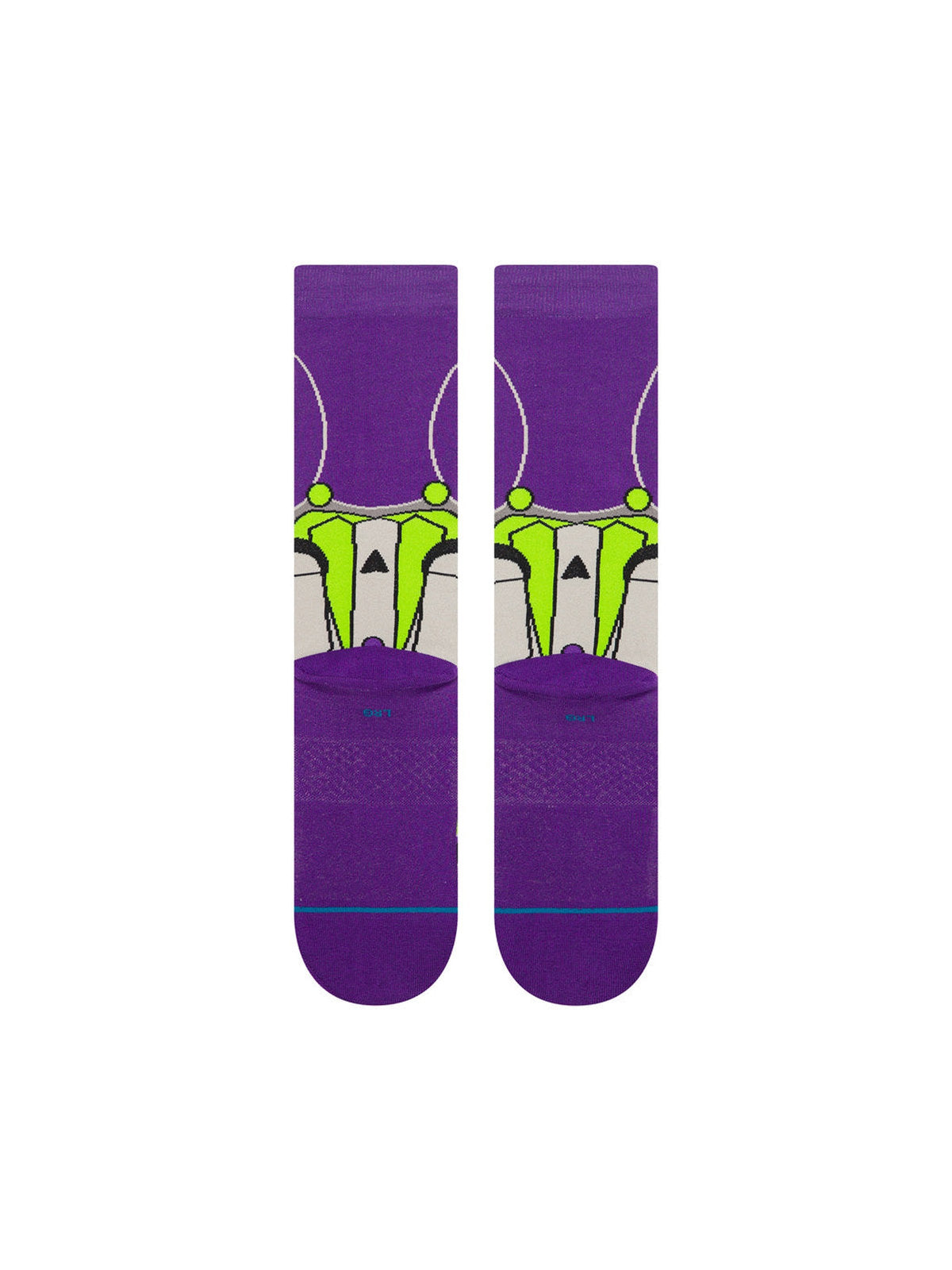 Chaussettes Stance Buzz Crew Purple, vue de la paire a plat de dos