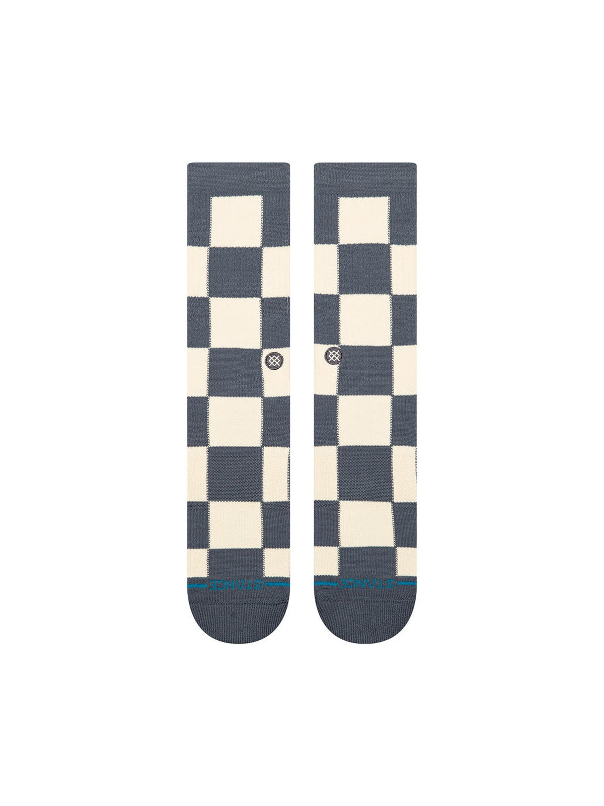 Chaussettes Stance Chaturanga Crew Turbulence, vue de la paire a plat de face