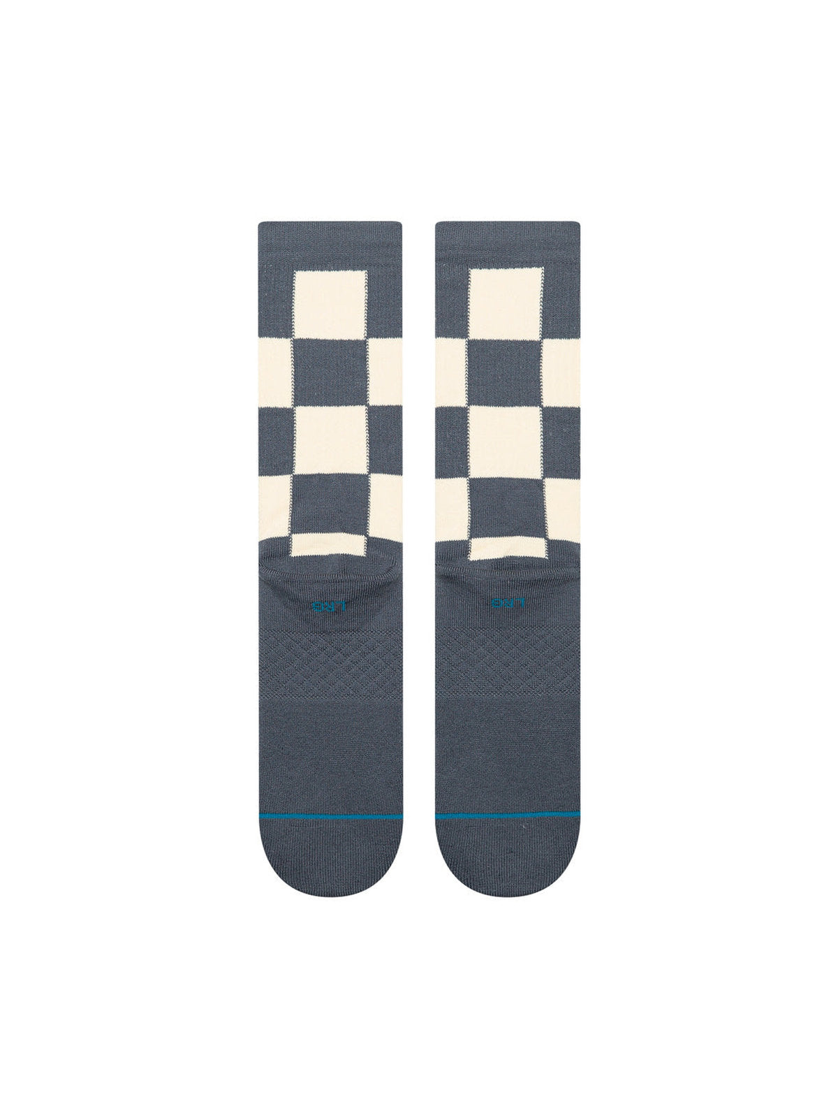 Chaussettes Stance Chaturanga Crew Turbulence, vue de la paire a plat de dos