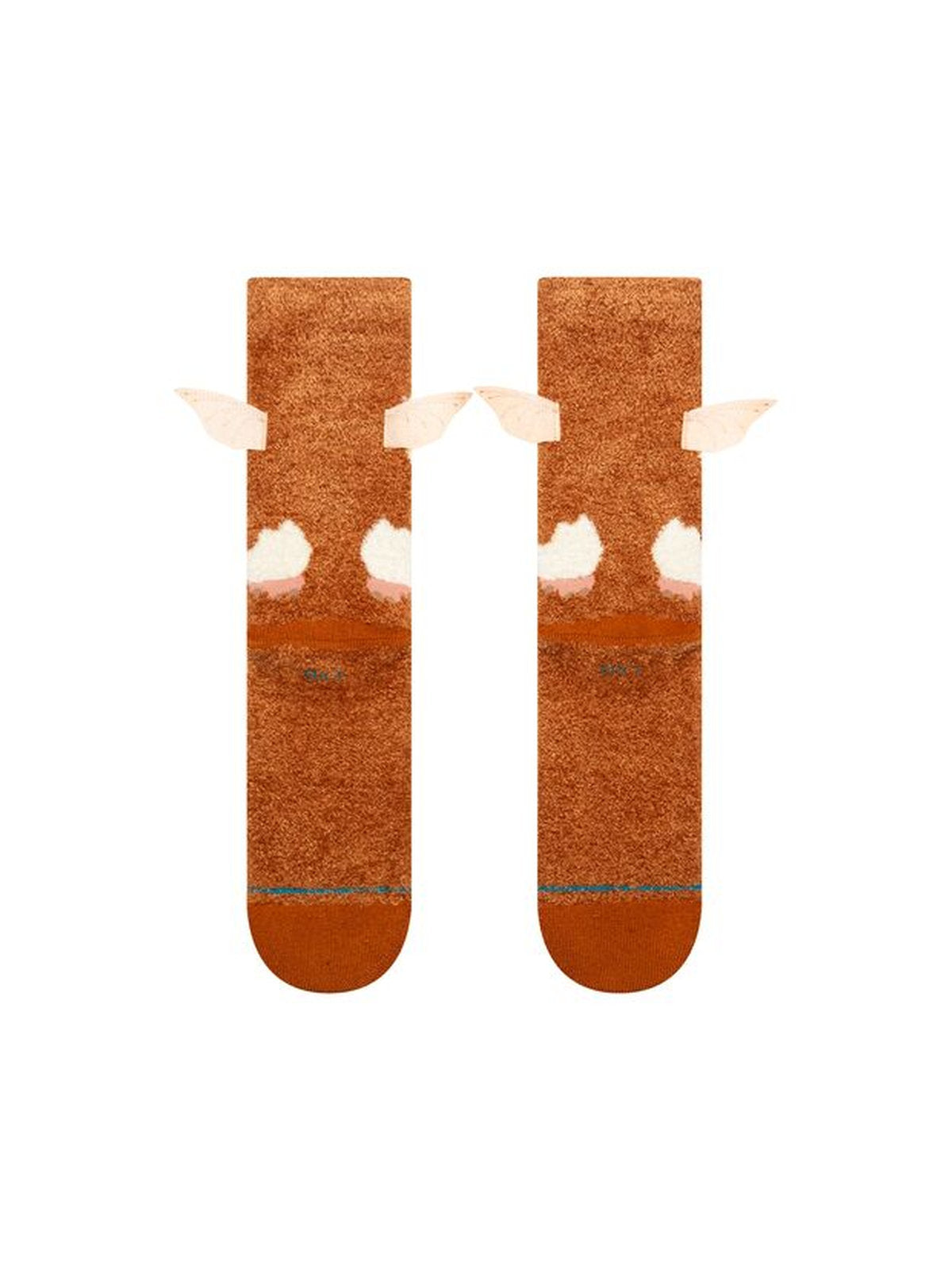 Chaussettes Stance Gizmo Crew Brown, vue de la paire a plat de dos