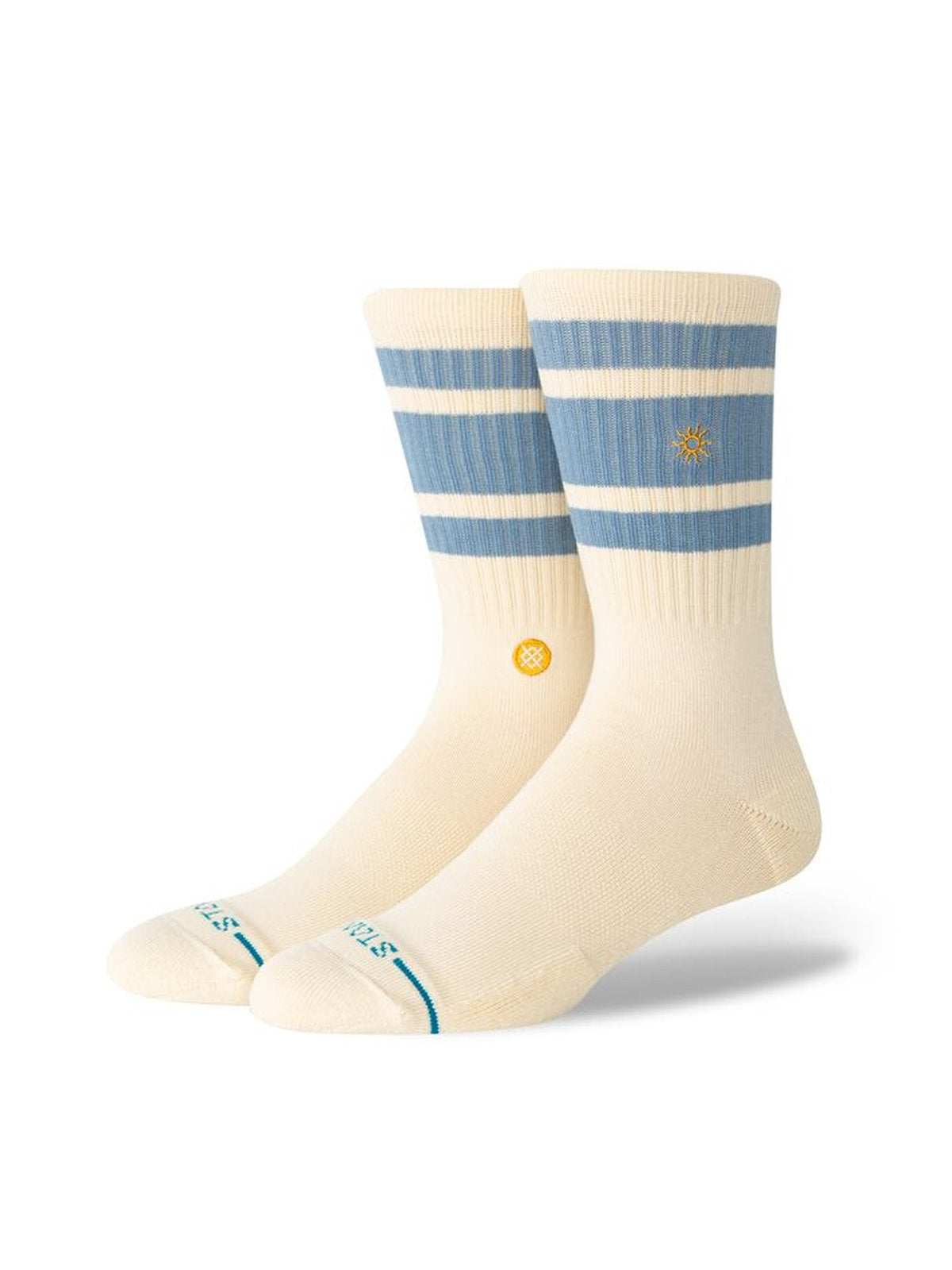 Chaussettes Stance Got Sol Crew Canvas, vue de ¾ face