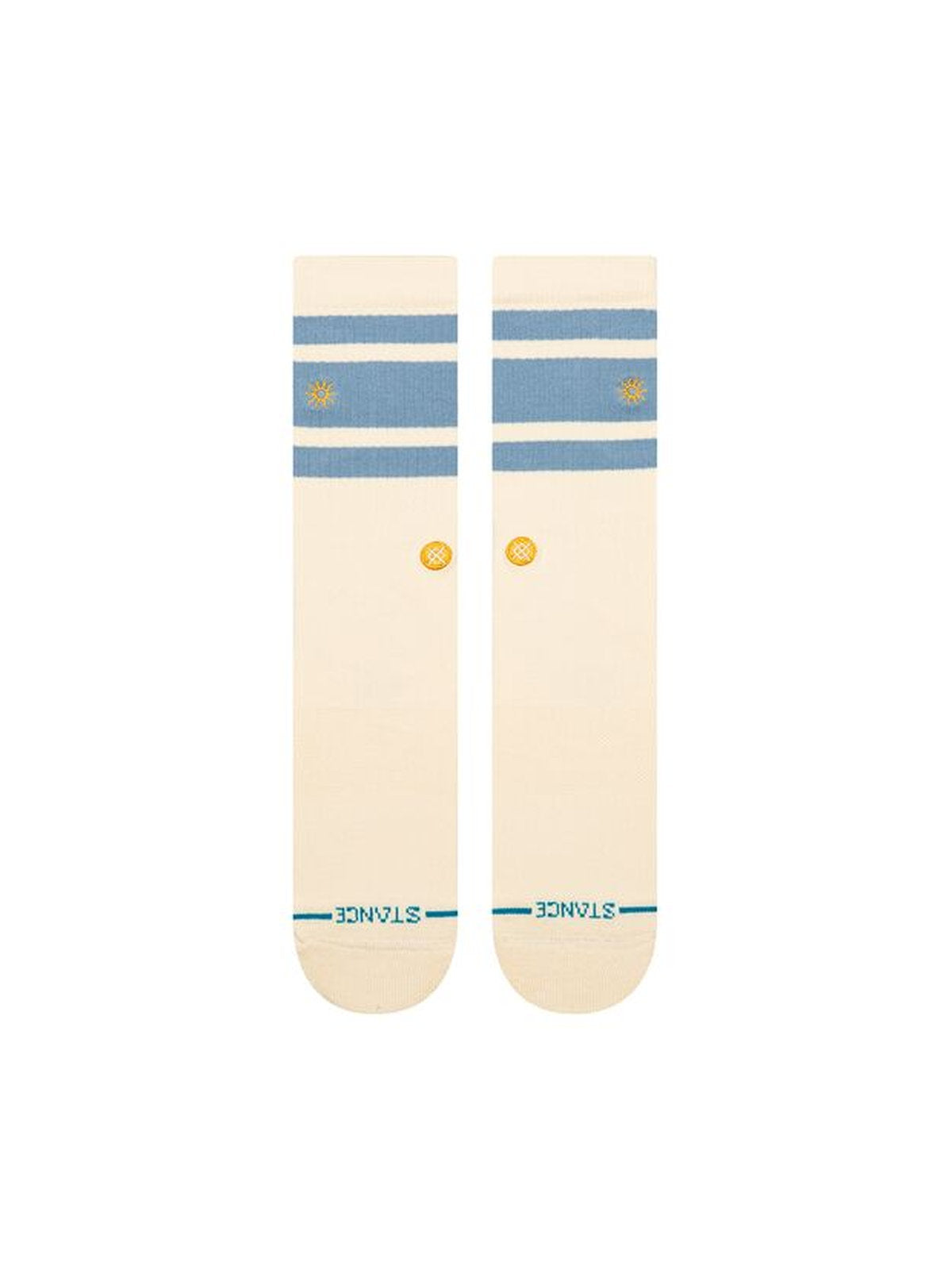 Chaussettes Stance Got Sol Crew Canvas, vue de la paire a plat de face