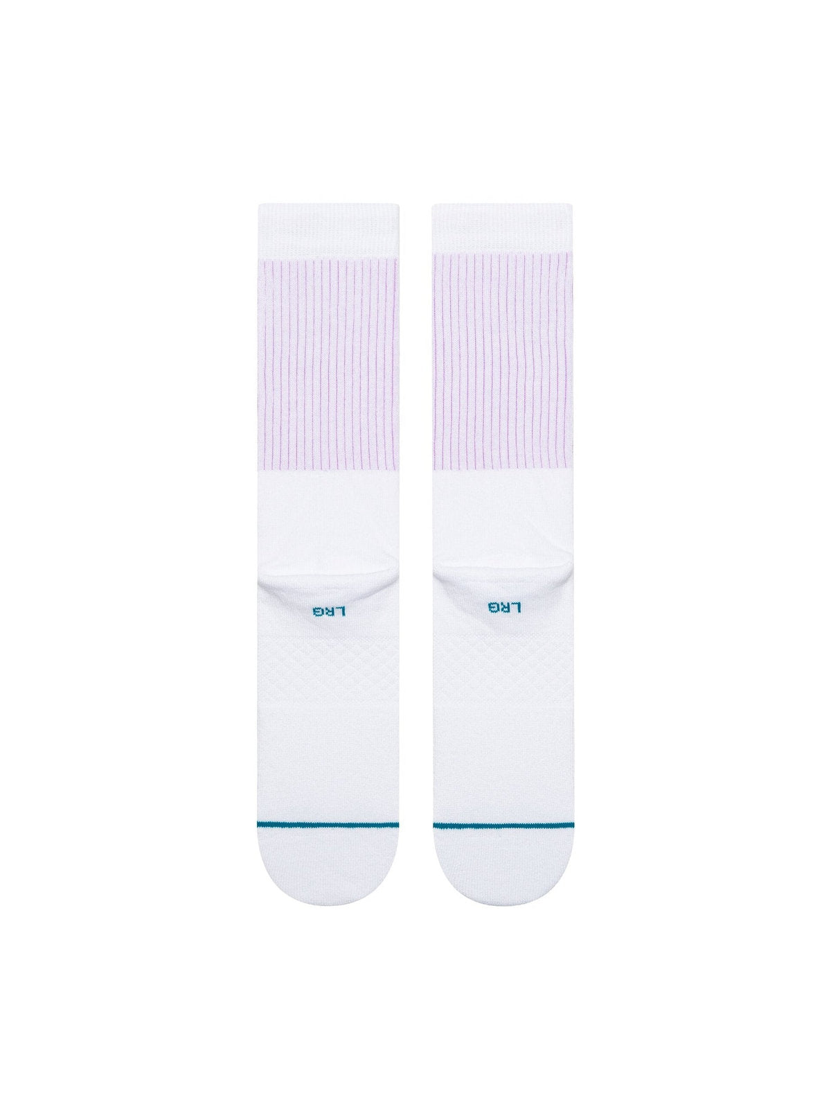 Chaussettes Stance Mojo Jojo Crew White, vue de la paire a plat de dos