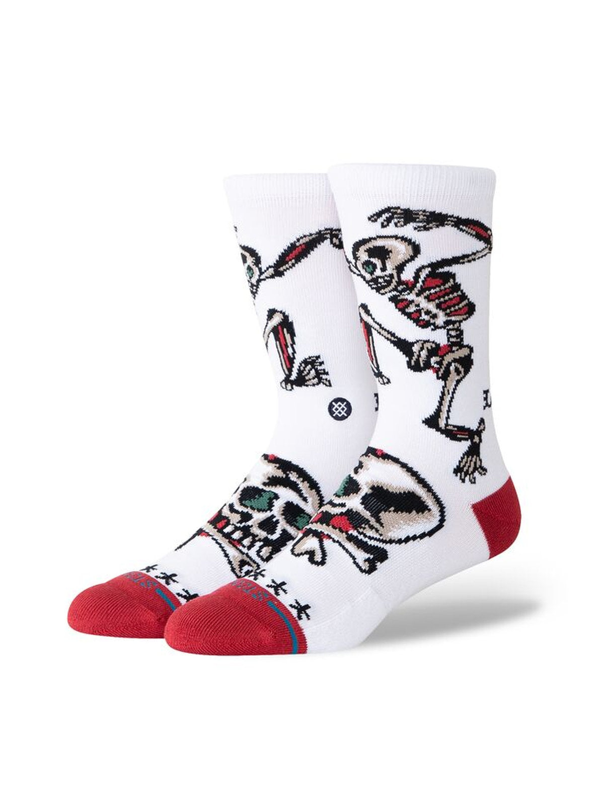 Chaussettes Stance Skeleton Crew White, vue de ¾ face