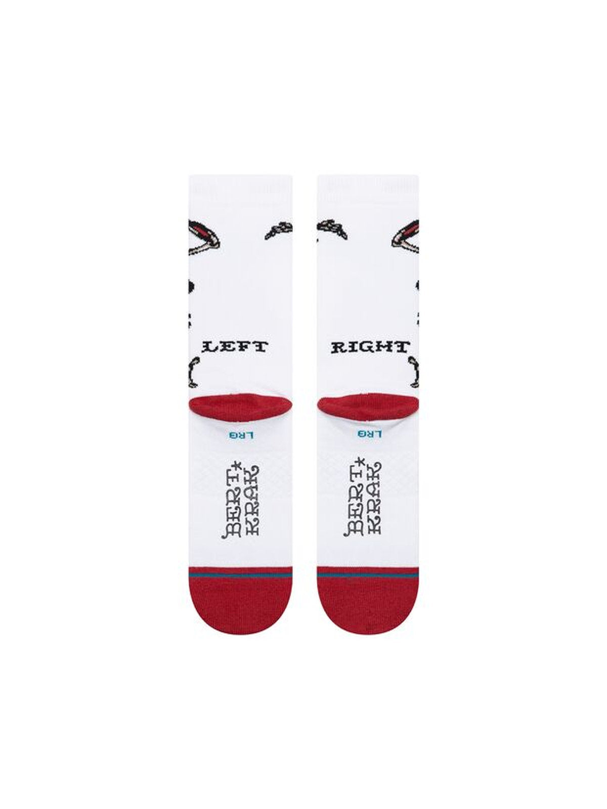 Chaussettes Stance Skeleton Crew White, vue de la paire a plat de dos