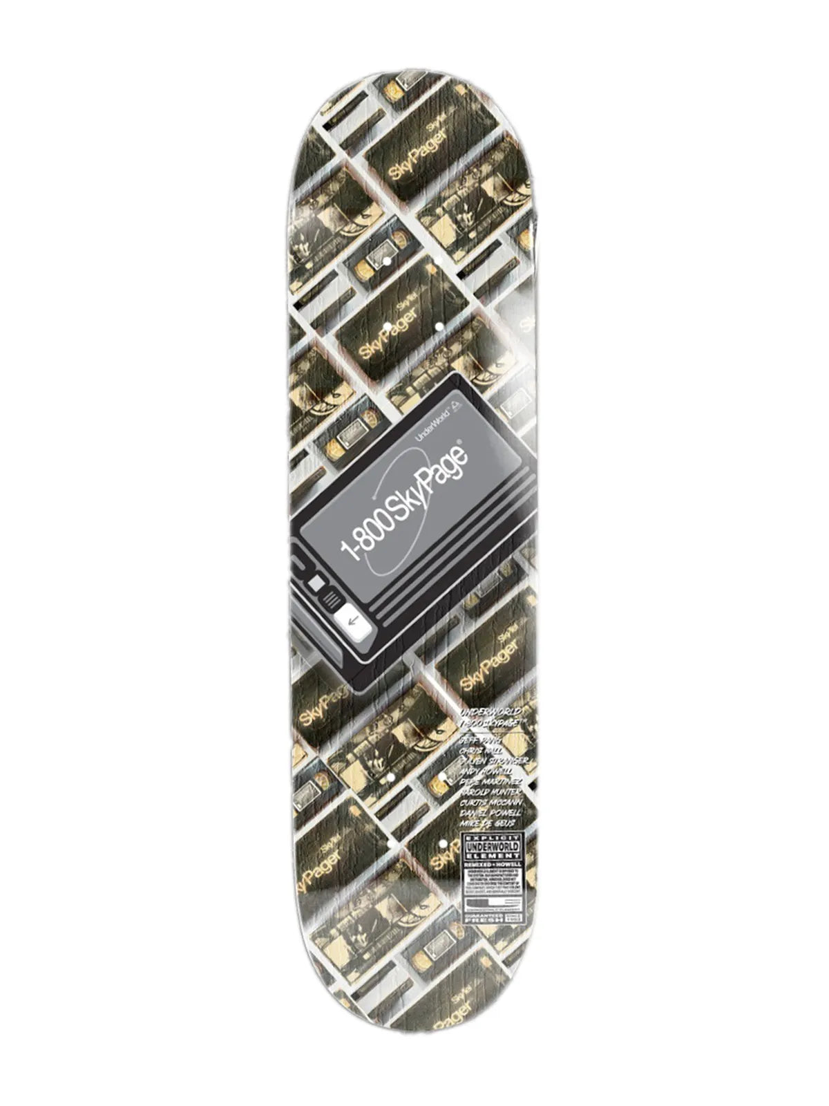 Planches de skate   Underworld Element Deck Ssd Ue Skypager Ii Ex7 8.5 X 32.2, vue de dessous