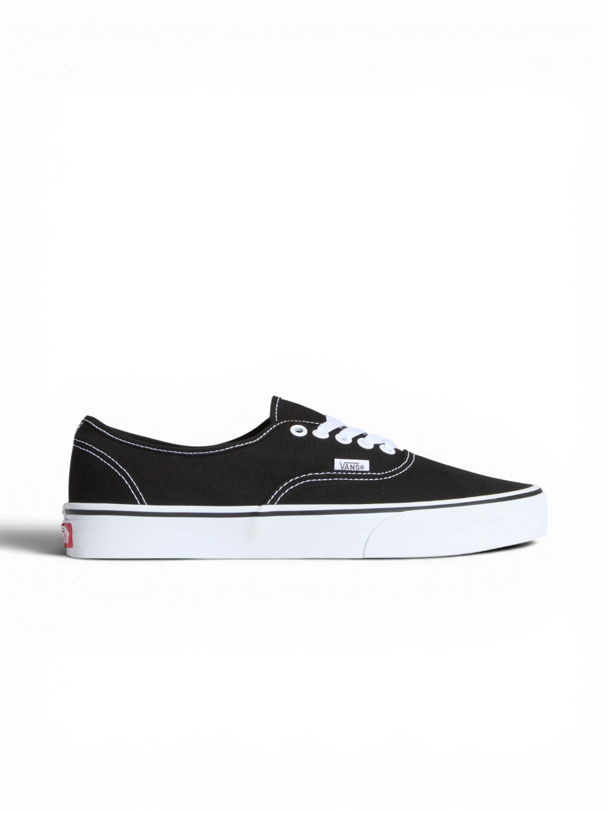 Chaussures de skateboard Vans Authentic Black, vue de coté