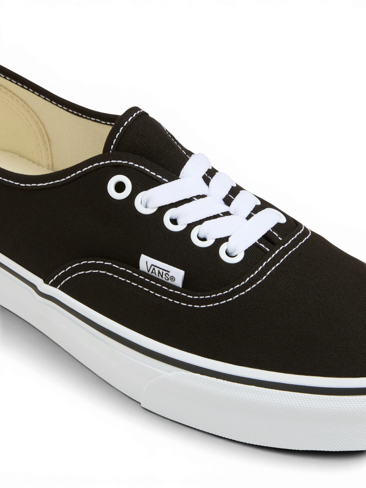 Chaussures de skateboard Vans Authentic Black, vue détail