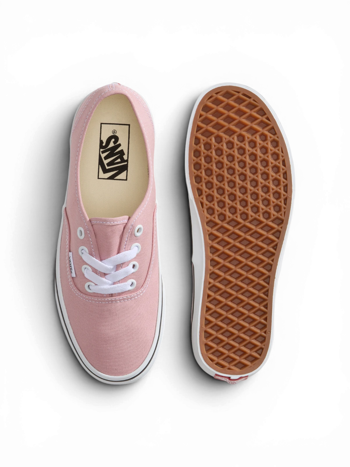 Chaussures de skateboard Vans Authentic Misty Mauve, vue de dessus/dessous