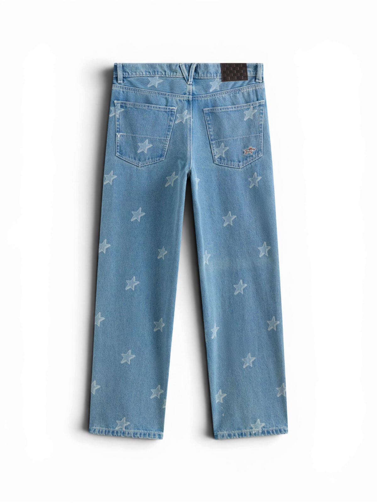 Pantalons Vans Check-5 Baggy Denim Starmarked Pants Stonewash/Blue, vue derrière