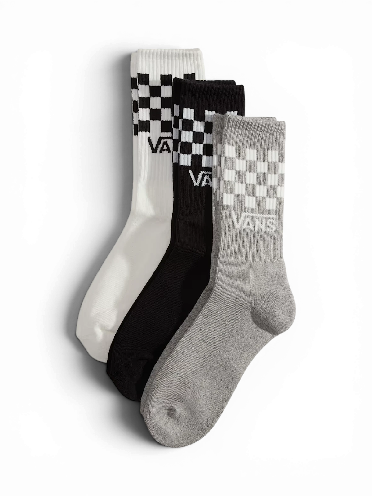 Chaussettes Vans Classic Check Crew Black/White, vue pack de coté