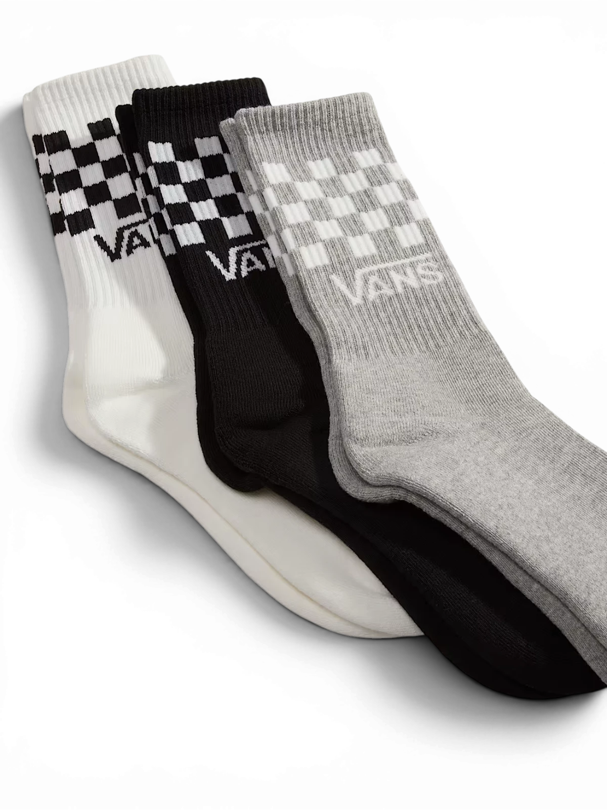 Chaussettes Vans Classic Check Crew Black/White, vue pack détail
