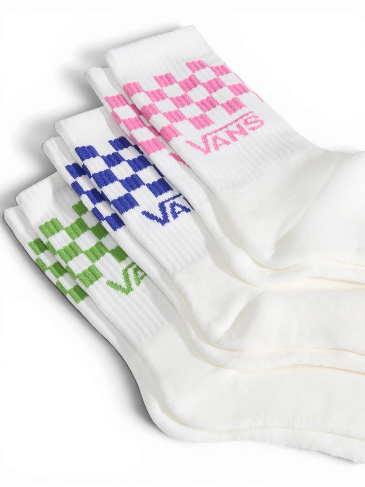 Chaussettes Vans Classic Check Crew Pink Fizz, vue pack détail