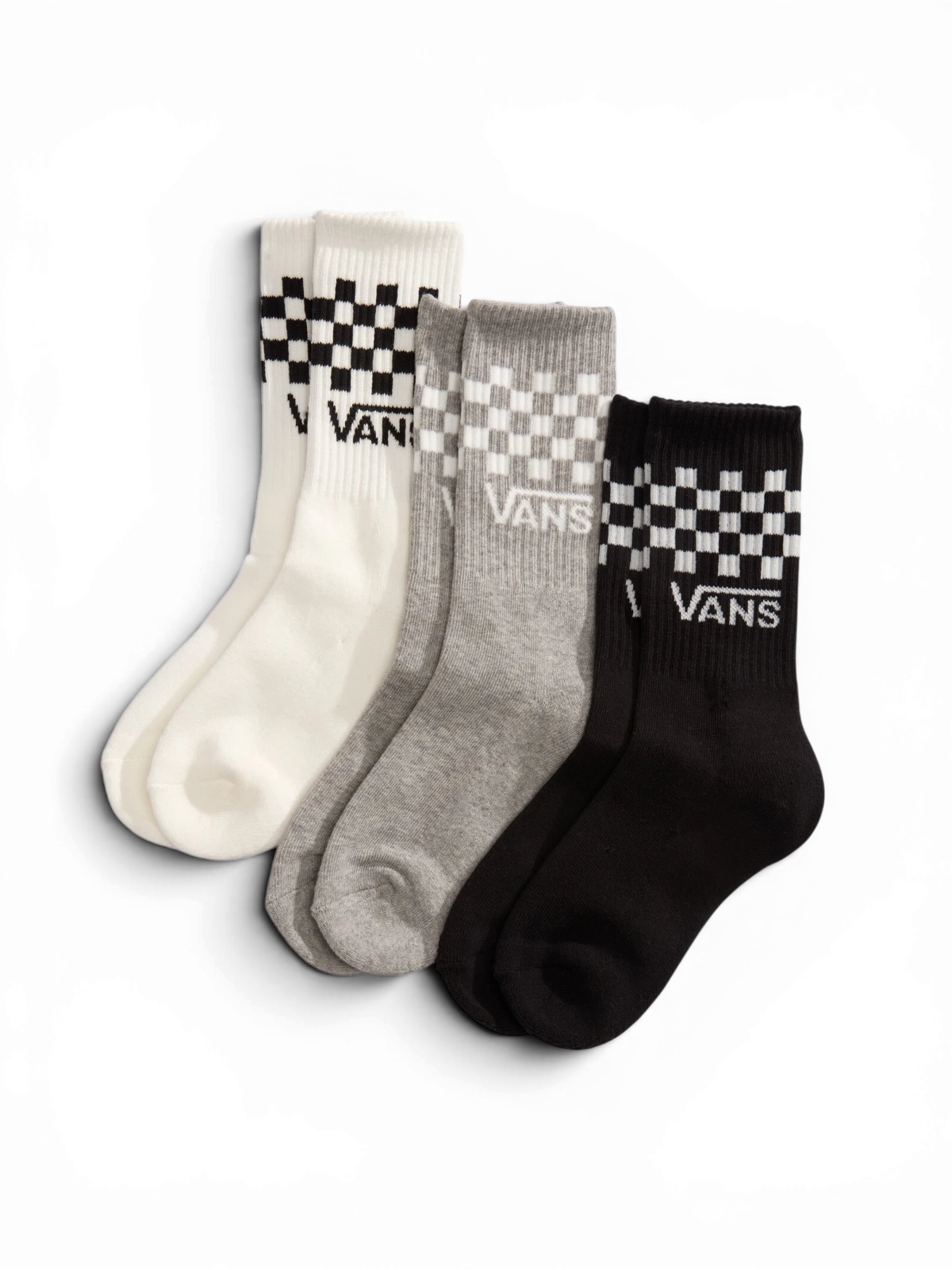 Chaussettes Vans Classic Check Crew Black/White, vue pack de coté