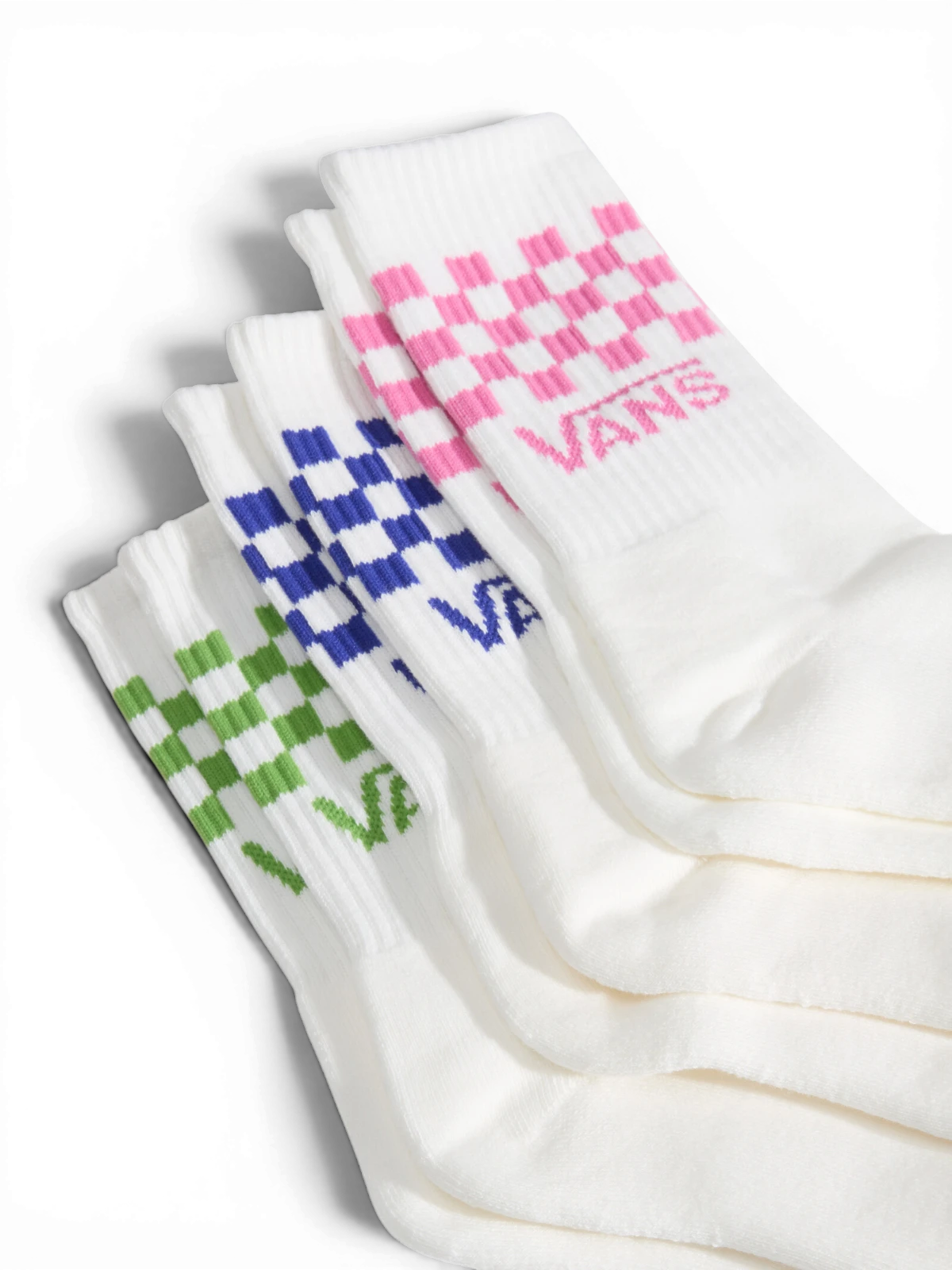 Chaussettes Vans Classic Check Crew Pink Fizz, vue pack détail