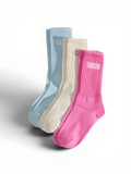Chaussettes Vans Classic Crew Pink Fizz, vue pack de coté