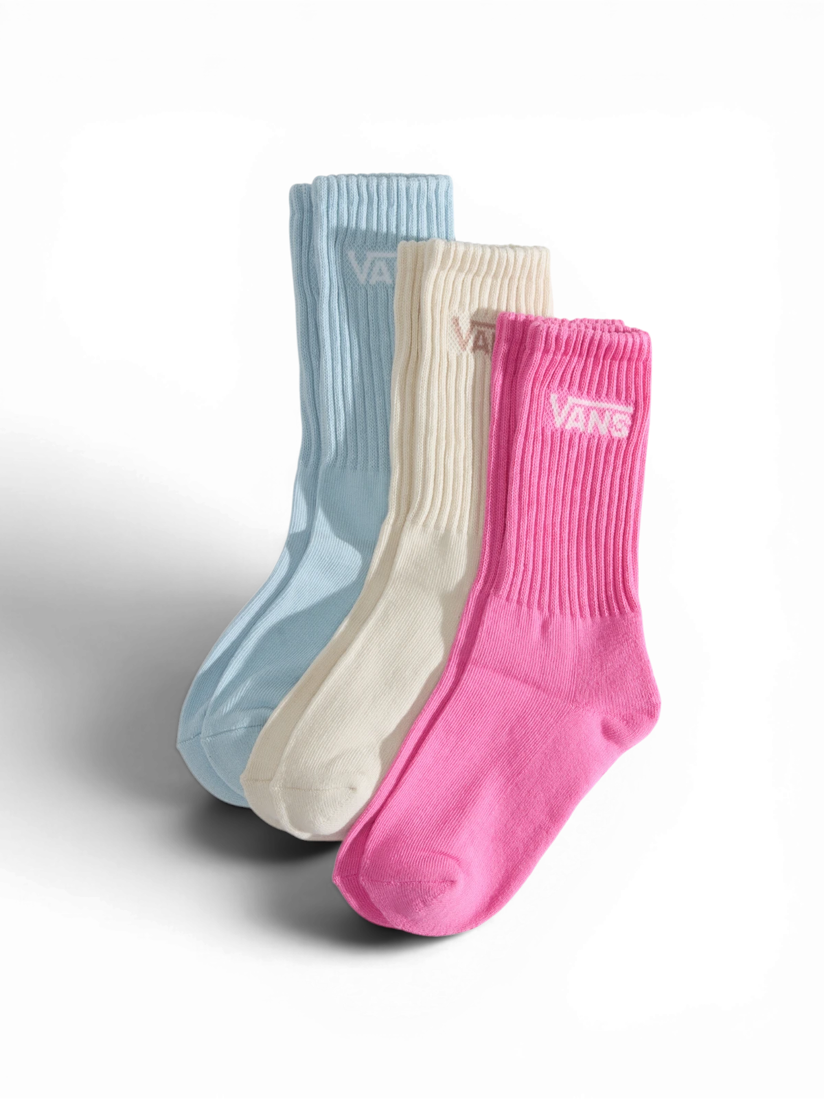 Chaussettes Vans Classic Crew Pink Fizz, vue pack de coté