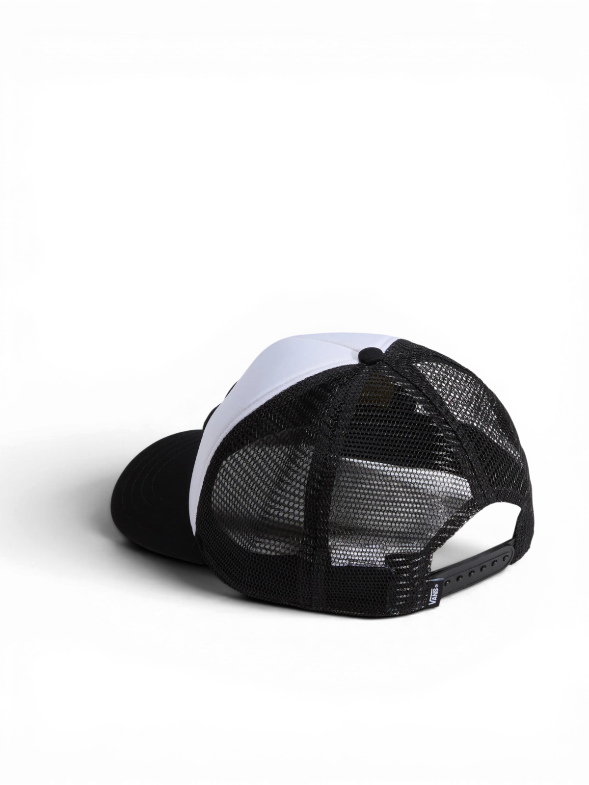Casquettes Vans Classic Patch Curved Bill Trucker Black/White, vue de 3/4 arrière