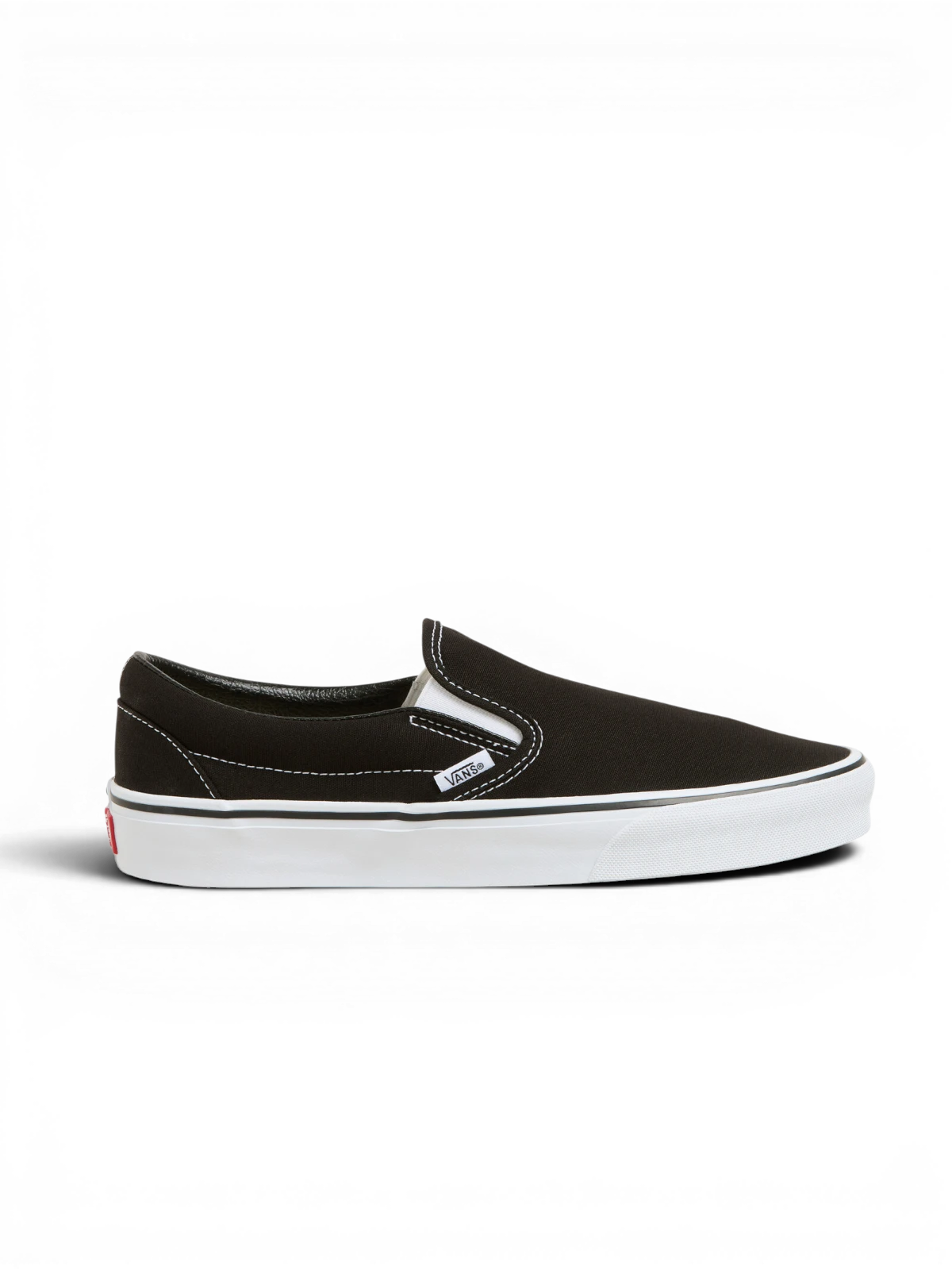 Chaussures de skateboard Vans Classic Slip-On Black, vue de coté