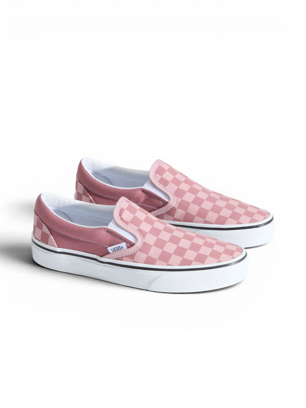 Chaussures de skateboard Vans Classic Slip-On Mauve, vue de 3/4