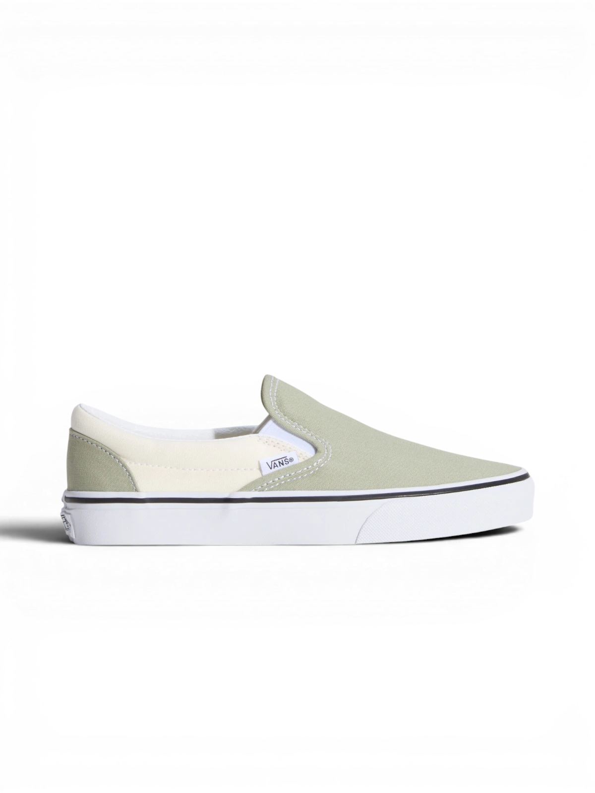 Chaussures de skateboard Vans Classic Slip-On Sage, vue de coté